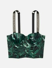 Victoria Secret Rare Palm Leaf Corset Bustier 36D 