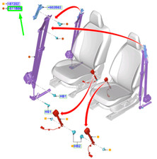 Ceinture de sécurité avant droite FORD Mustang Mach-E 2475436 NEUF ORIGINAL