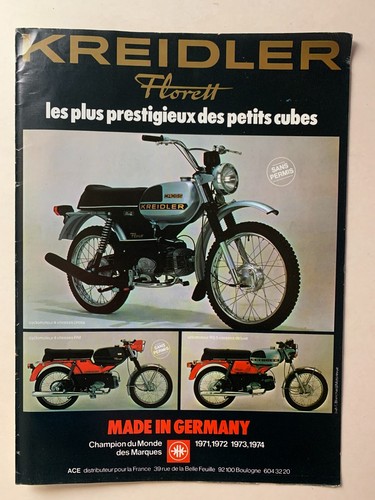 Publicite 1976 moto - publicite, kreidler