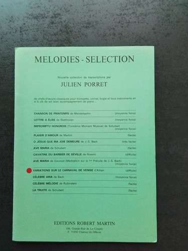 Partition arban variations sur - partition,