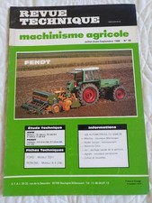 REVUE TECHNIQUE TRACTEUR FENDT