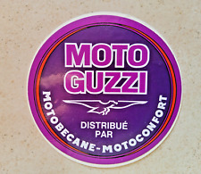 MOTO GUZZI  Autocollant ancien 70’s vintage motoconfort motobecane mobylette