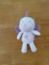 OL/ Doudou Peluche Gipsy Licorne Blanc Violet Ailes Musique Musical Abracadabra 
