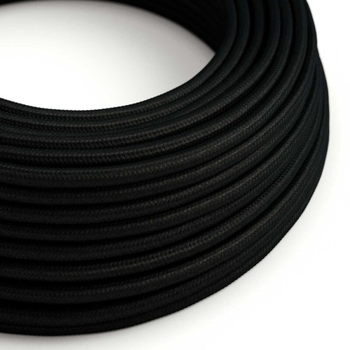 Câble textile rond effet soie