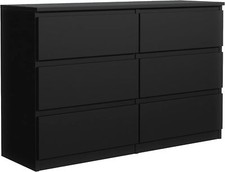 Commode Noir Mat avec 6