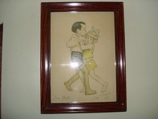 Georges Redon gravure titrée "son flirt"