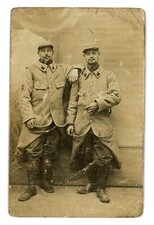 RPPC - MEDICS Original Antique Found Photo 1915s Militaria WW1 Stretcher Bearer