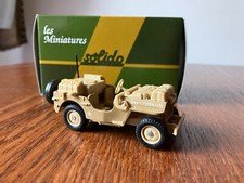2 Jeep Willys- US 45 - Solido -Hachette -1/38eme - couleur sable et verte