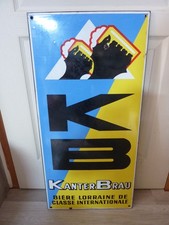 ANCIENNE PLAQUE EMAILLE KANTER BRAU KB LORRAINE EAS