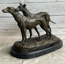 Sculpture En Bronze De Chiens