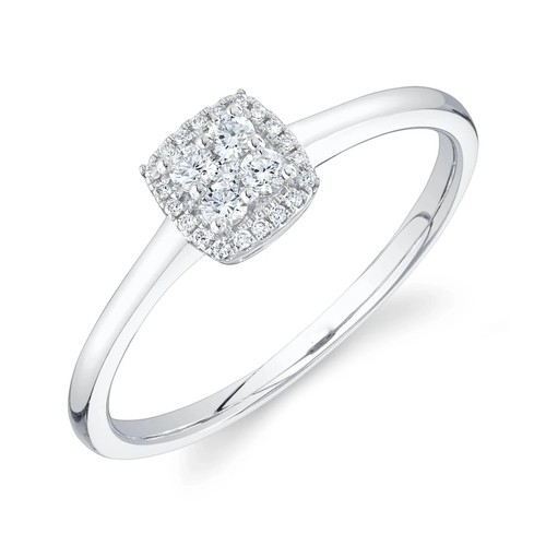 14k blanc cluster - 14k,