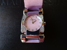 MAUBOUSSIN MONTRE ALESSANDRINE COLLECTOR EN DIAMANTS ET ACIER ETAT NEUF (4350E)