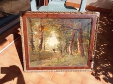 Très Jolie École Fr Impressionniste XIX Barbizon Et Personnage V 1890 Encadre