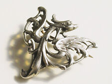 BELLE BROCHE DRAGON VOLANT ANCIENNE 1900 en ARGENT 800/1000°  Poinçon Sanglier