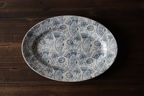 Plat ovale ancien - , faience