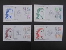 4 ENVELOPPE 1ER JOUR SOIE 2013 MARIANNES