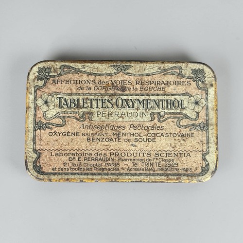 Ancienne boite tôle tablettes - boite,