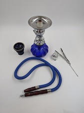 Chicha Houkah Ragga bleu + Pince à Charbon + 1 Charbon en boite, complète