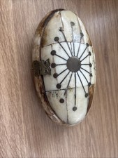 Boîte  Ancienne en os sculpté Travail de marin de ponton Ou De Poilus XXe siècle