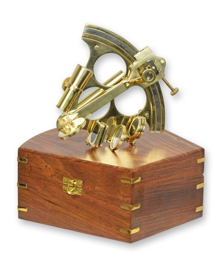 Sextant laiton dans - laiton,
