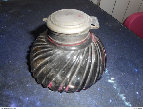 Ancien encrier verre - ancien,