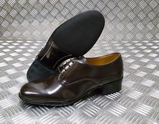 Chaussure Gibson En Cuir Marron Pour Femmes De L'Armée Britannique - NEUF