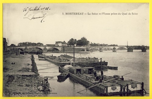 Cpa montereau quai de - montereau,