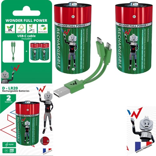 Piles rechargeables via usb - piles,