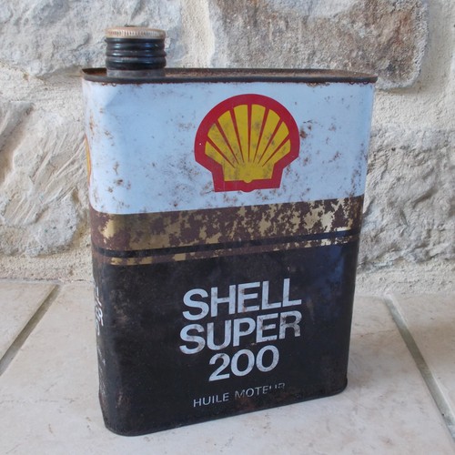 Ancien bidon huile - ancien, shell