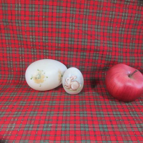Pair glass eggs victorian - pair,
