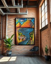 Tableau street art " Paradis Urbain "