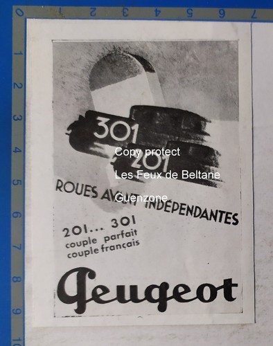 Peugeot 201 301 publicité - peugeot,