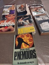 7 Livres de poche policier brigade des mœurs sas. Gérard de Villiers san Antonio