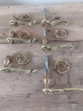 Lot Ancienne poignée de porte Fenêtre en bronze serrure clenche Château Villa