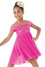 Ice skating dress Competition Figure Skating Baton Twirling Costume PINK PURPLE