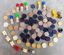 lot  vrac  pions jeux dames et