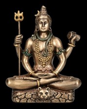 Shiva Miniature Figurine - Dieu De Wandels By Veronese Indien Spirituell H 8 CM