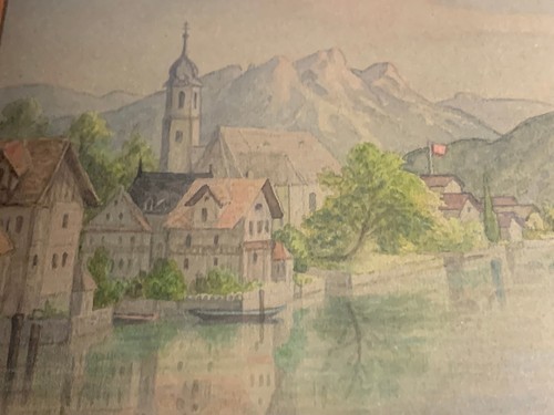Suisse 1870 tableau encadré - tableau,