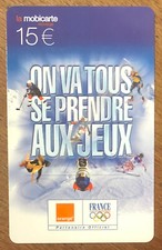 MOBICARTE JEUX OLYMPIQUE SPÉCIMEN CARTE ORANGE MBC MOBI TELECARTE CALLING CARD