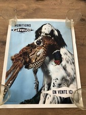 Affiche publicitaire Les Cartouches Gévelot Chasse