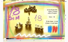 18 rivets Alu a frapper Sim U 2/2,5/3mm plaque moteur cadre Motobecane mobylette