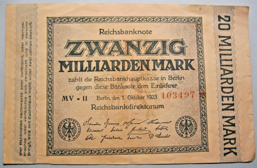 Allemagne billet 20 - billet, de