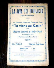 la java des pouilleux java chantée de Tu viens au Casin du Casino de Lyon 1928