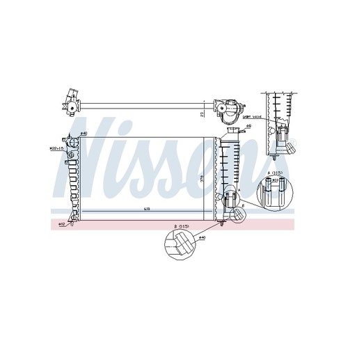 Radiateur eau moteur - moteur, pour