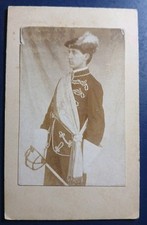 Cavalerie Légère Empire ? CDV c. 1870 Sabre Uniforme Apparat  Militaire Photo