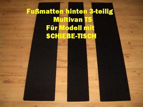 Tapis arrière 3pcs - , vwt5