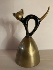 Clochette de table Chat  WALTER BOSS bronze vintage années 50 60