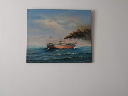 Tableau vintage huile - vintage-huile, sur