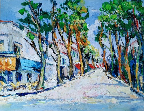 Tableau huile paysage - huile,