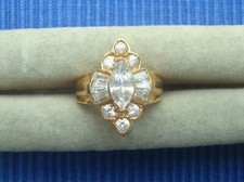 B26C Neuf Grosse Bague Plaqué